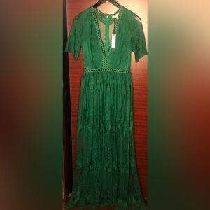 Elegant Green Maxi Dress